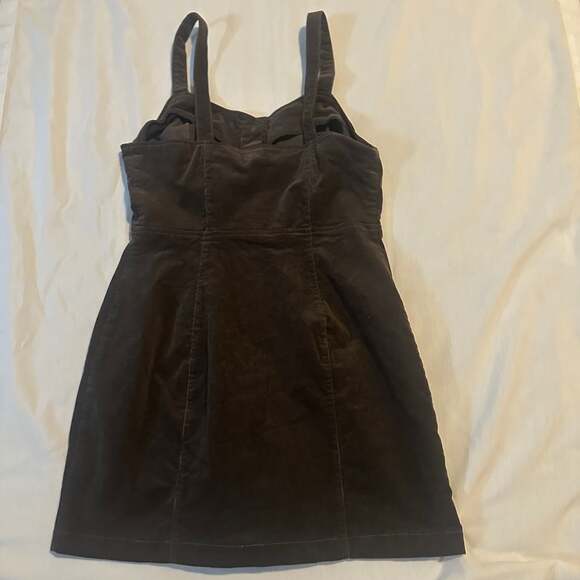 Altar'd State Y2k Grunge Cottagecore Corduroy Button-Up Bib Overall Mini Dress-L - Picture 6 of 6